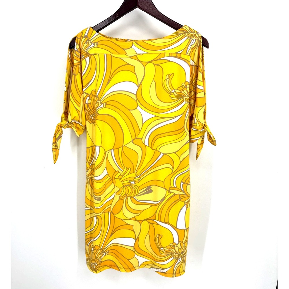 TRINA TURK Vinet Floral Print Mini Dress In Sea Anemone Yellow Multi Small